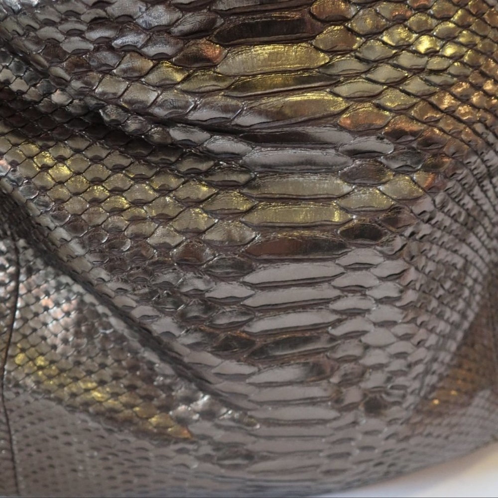 Authentic Devi Kroell Python Hobo Handbag Purse C… - image 2